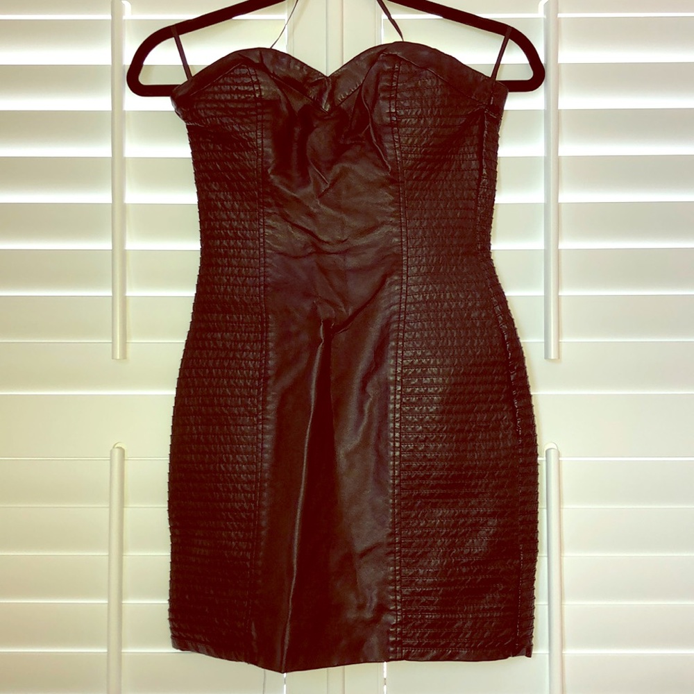 H&M leather mini dress in new condition